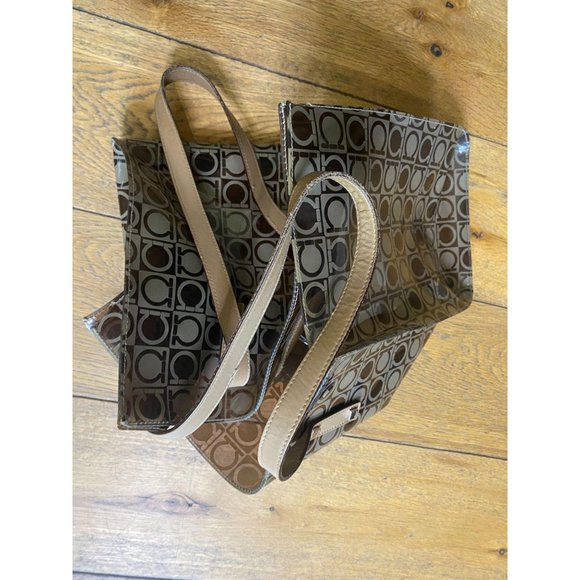 (Sold) Ferragamo PVC Plastic Logo Beach Tote Bag - Picture 12 of 12